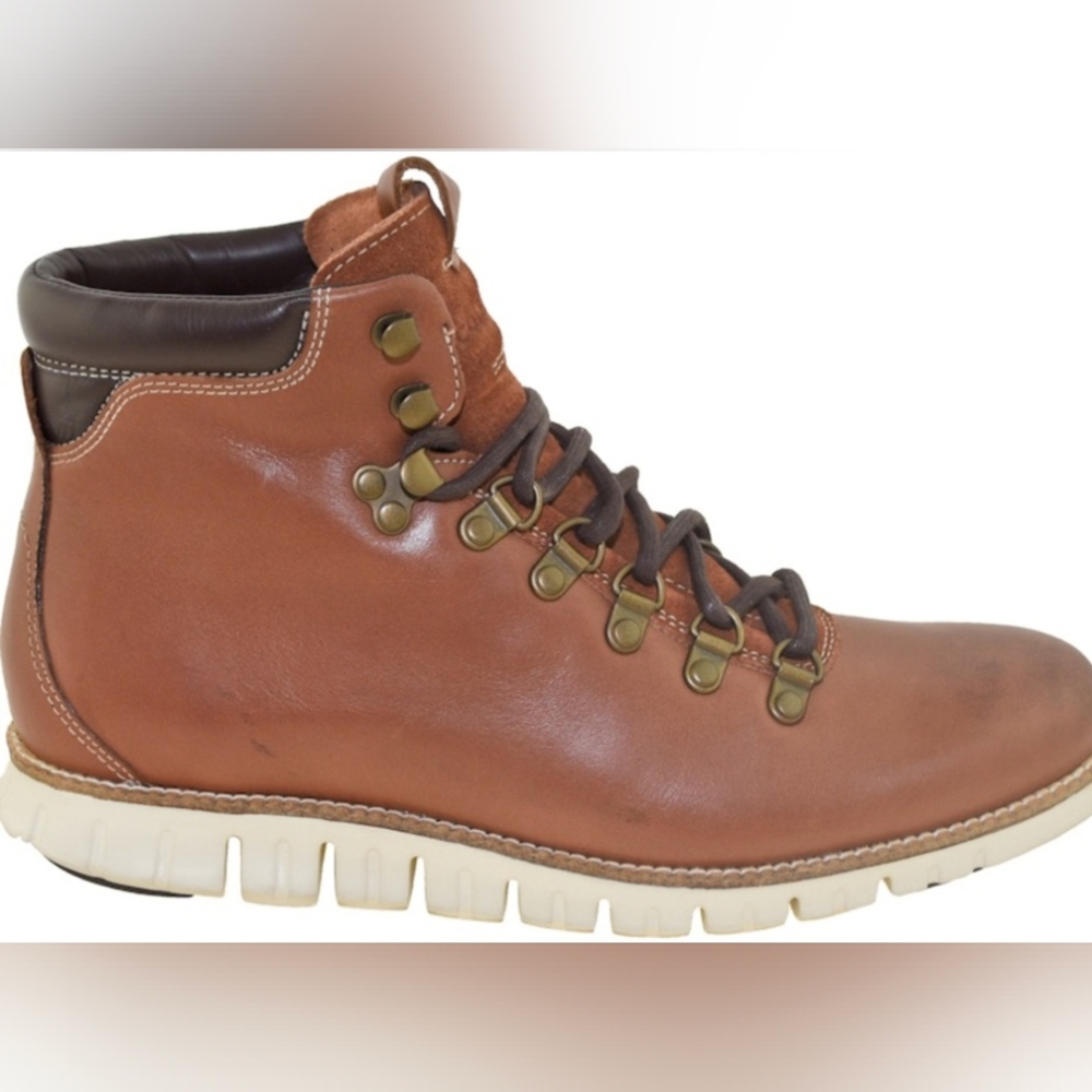Cole Haan Brown Leather Hiking-Style Boots